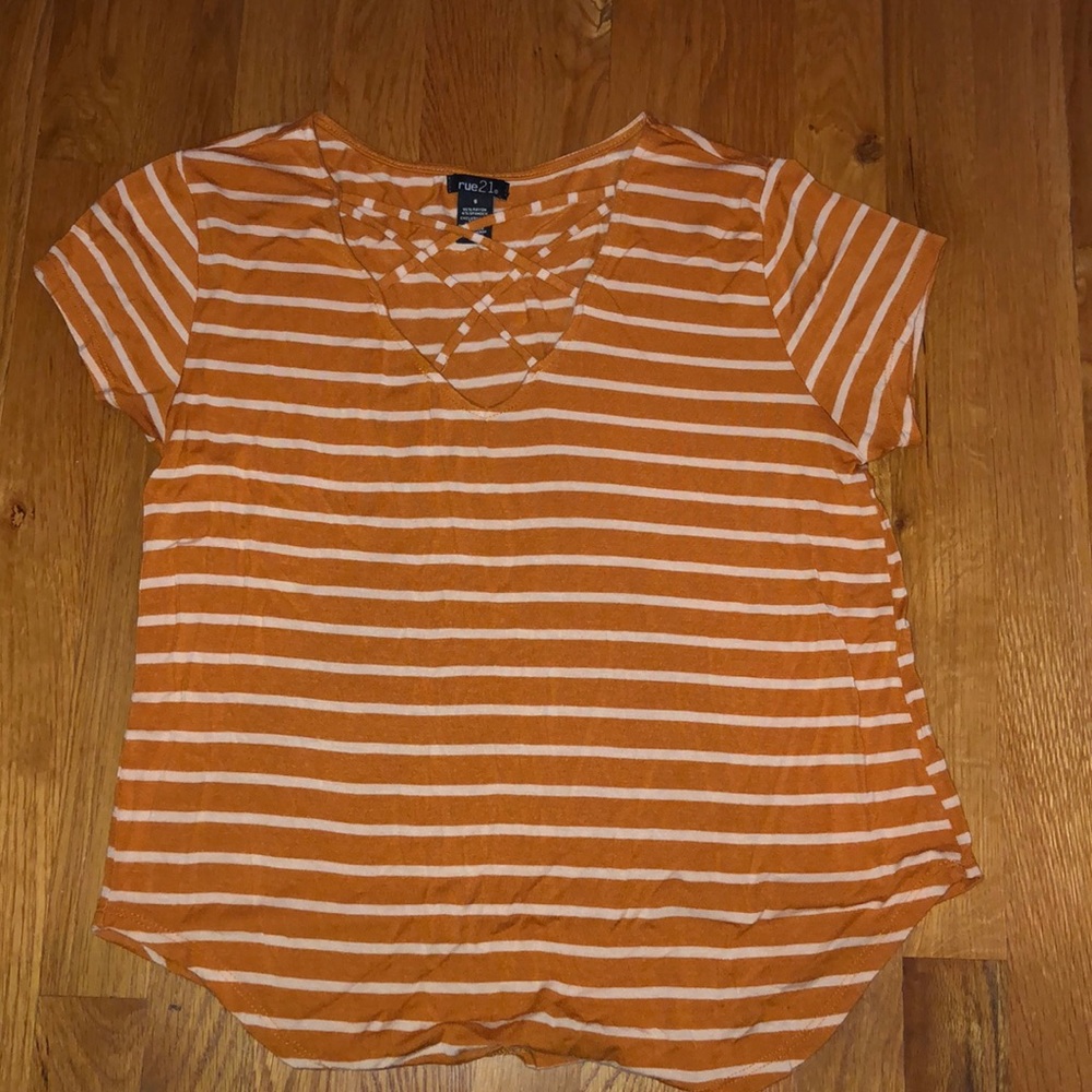 Mustard/White Striped Shirt